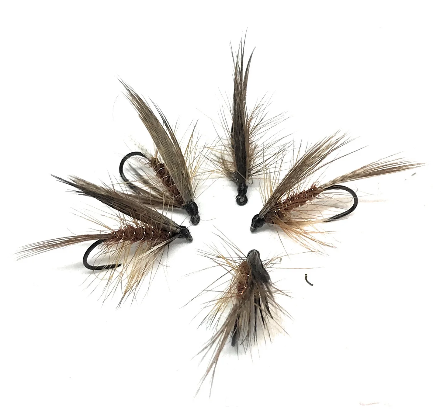 Brown Dabbler Wet Fly wet flies 3 flies hooks 8-20 fly fishing