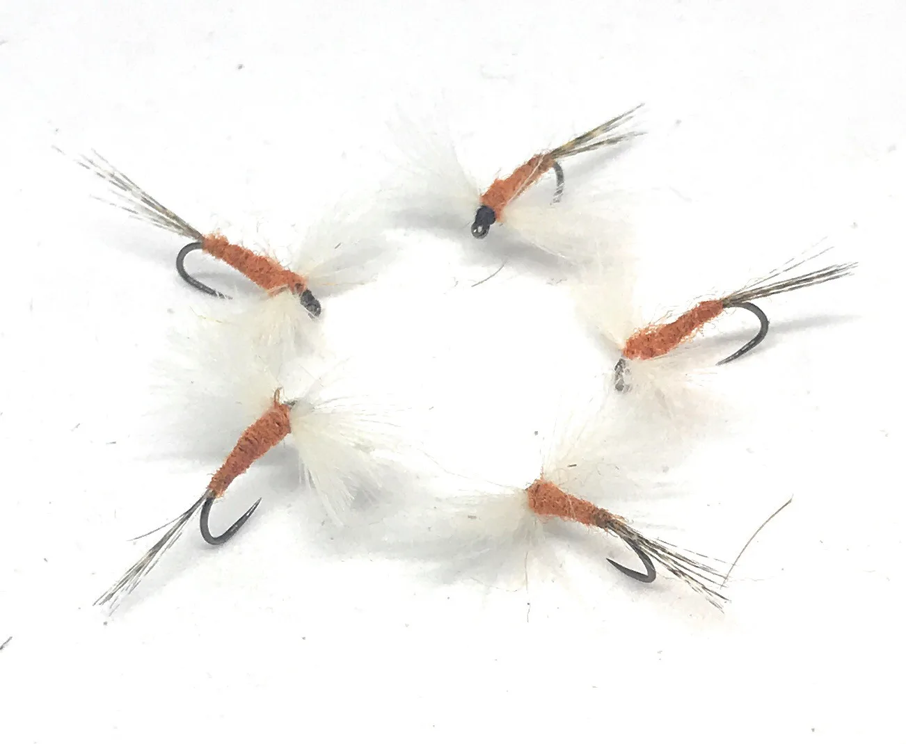 CDC Spent Orange Spinner Dry Fly ami 12-18, 3 mosche artificiali secche