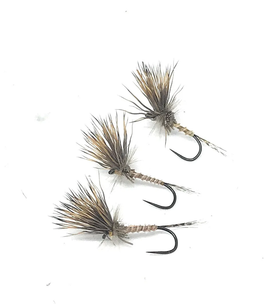 Cripple Tan Dun Dry Fly mosca secca artificiale ami 12 14 16 pesca a mosca