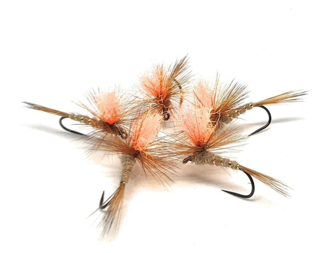 Hare's Ear Parachute Hi Vis mosca secca 3pz amo 10-18 pesca mosca