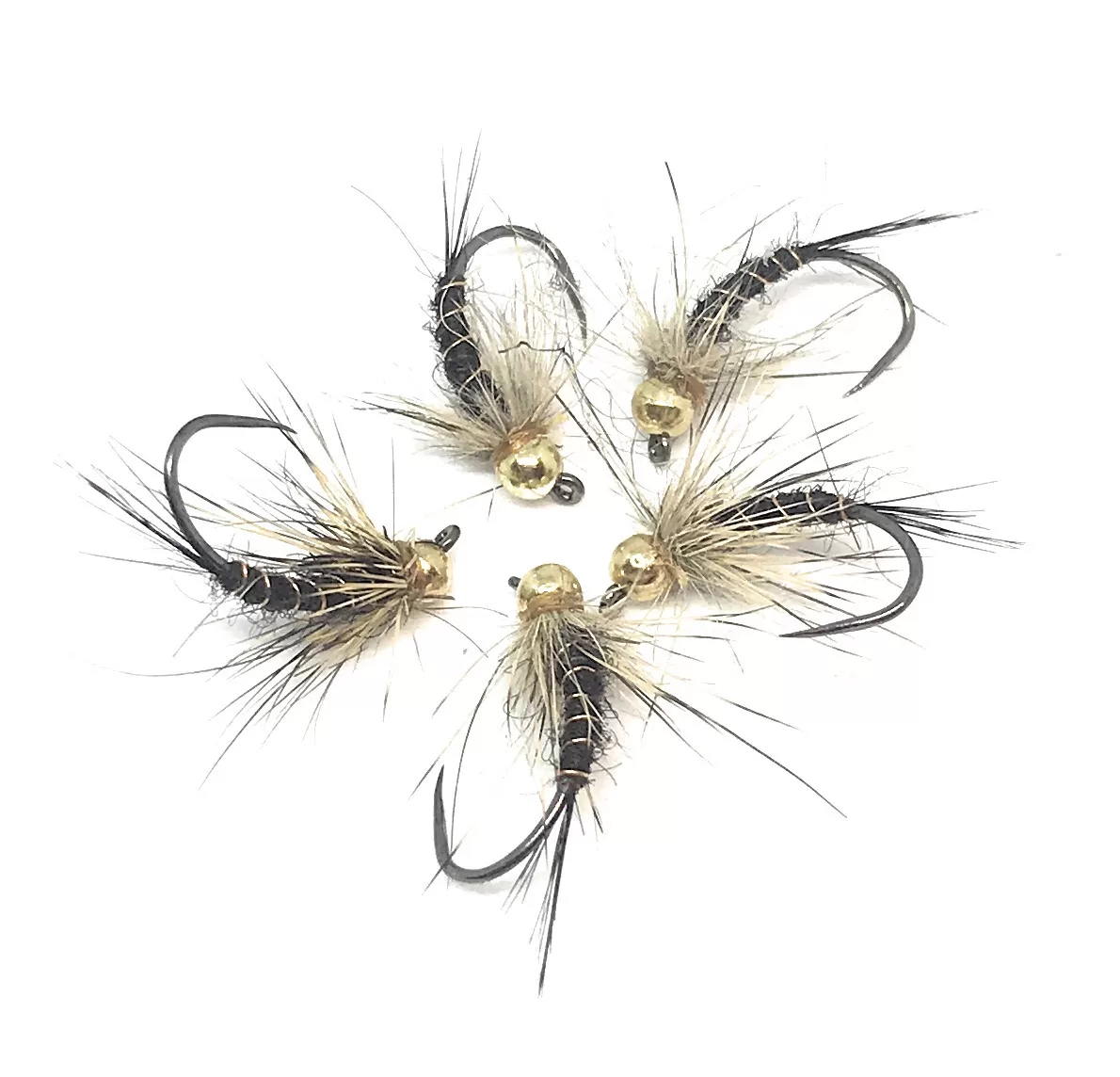 Hare's Ear Black Nymph ninfa artificiale pesca mosca ami 10 12 14 16