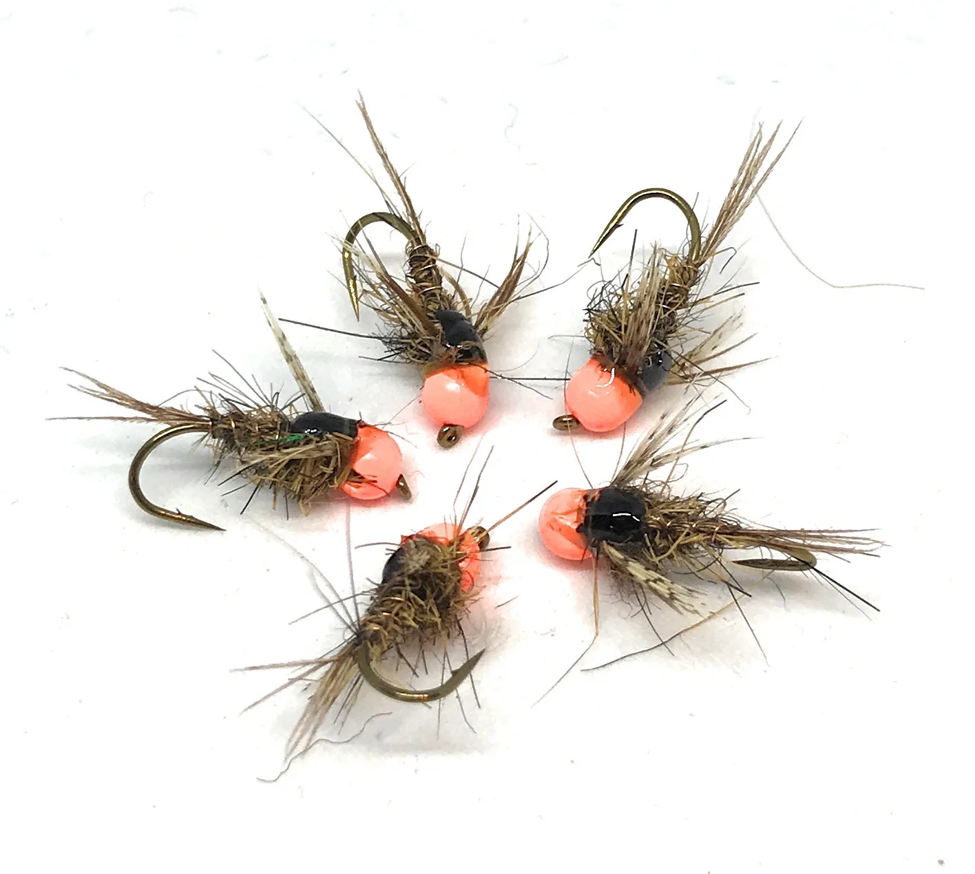 Hare's Ear Partridge Orange Bead Ninfa artificiale mosca pesca, ami 10-16