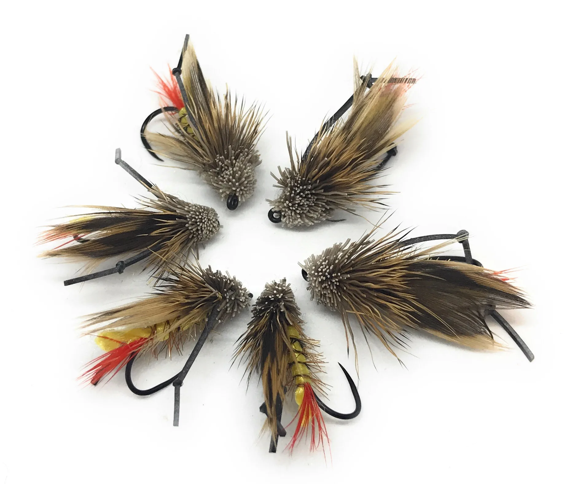Hopper Dry Fly secche terrestrial 3 artificiali ami 10 6 8 pesca a mosca