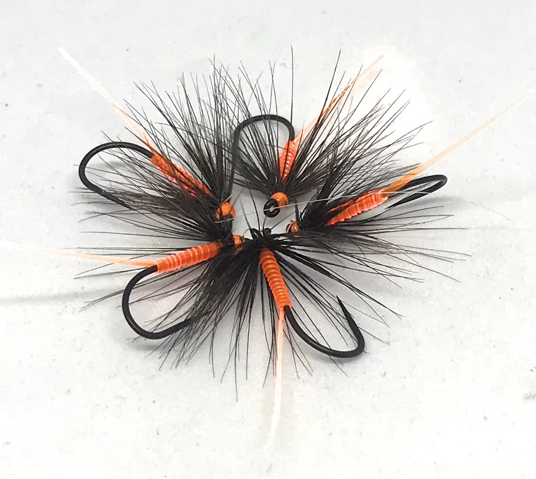 Optic Black & Orange Wet Fly sommerse amo 8-20 pesca mosca 3 artificiali