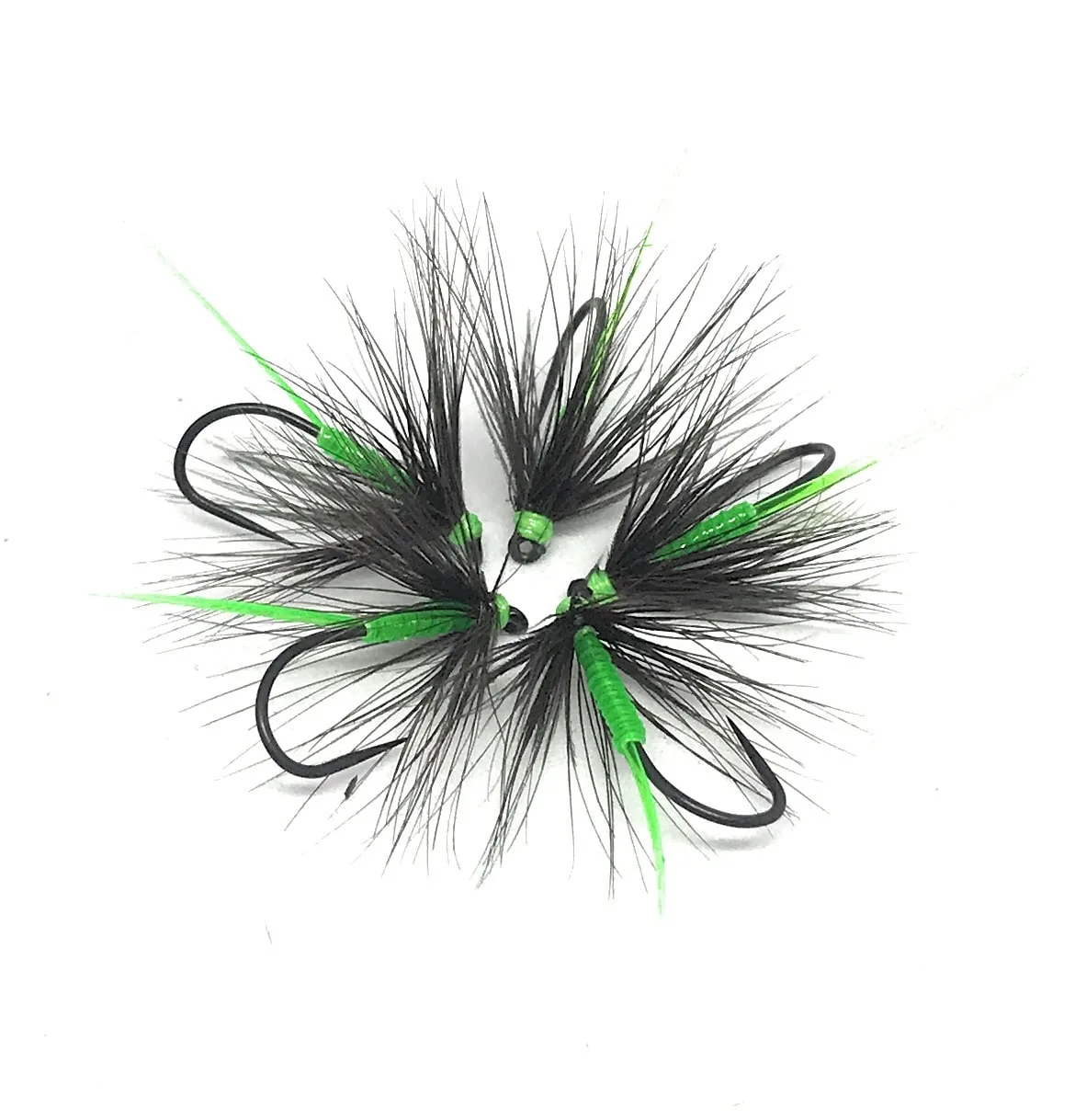 Optic Green & Black Wet Fly sommerse amo 8-14, 3 artificiali pesca a mosca