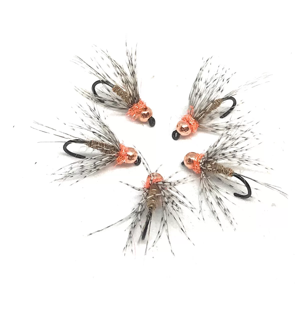 Orange UV Collar Nymph ninfe pesca mosca ami 10-16