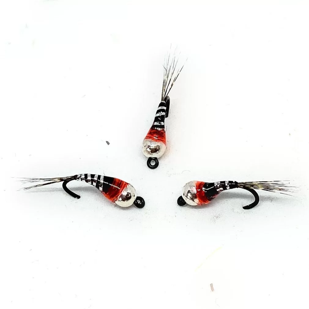 Perdigones Black Silver Red Ninfa amo 14 16 18 pesca mosca artificiale