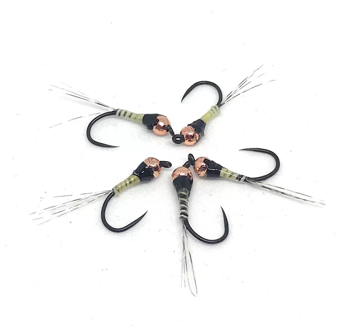 Perdigones Quill Yellow Nymph amo 14 16 18 ninfe effimere pesca mosca