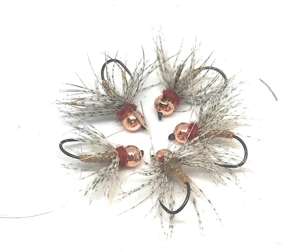Pettirosso Nymph ninfe pesca mosca ami 10 12 14 16 set 3 artificiali