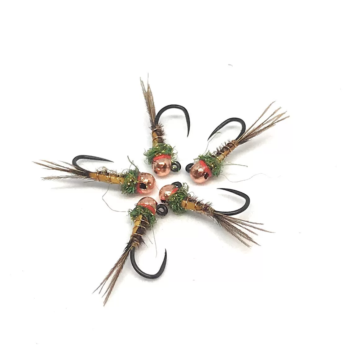 Pheasant Tail Jungleback Jig Nymph 3 ninfe amo 12-18 pesca mosca