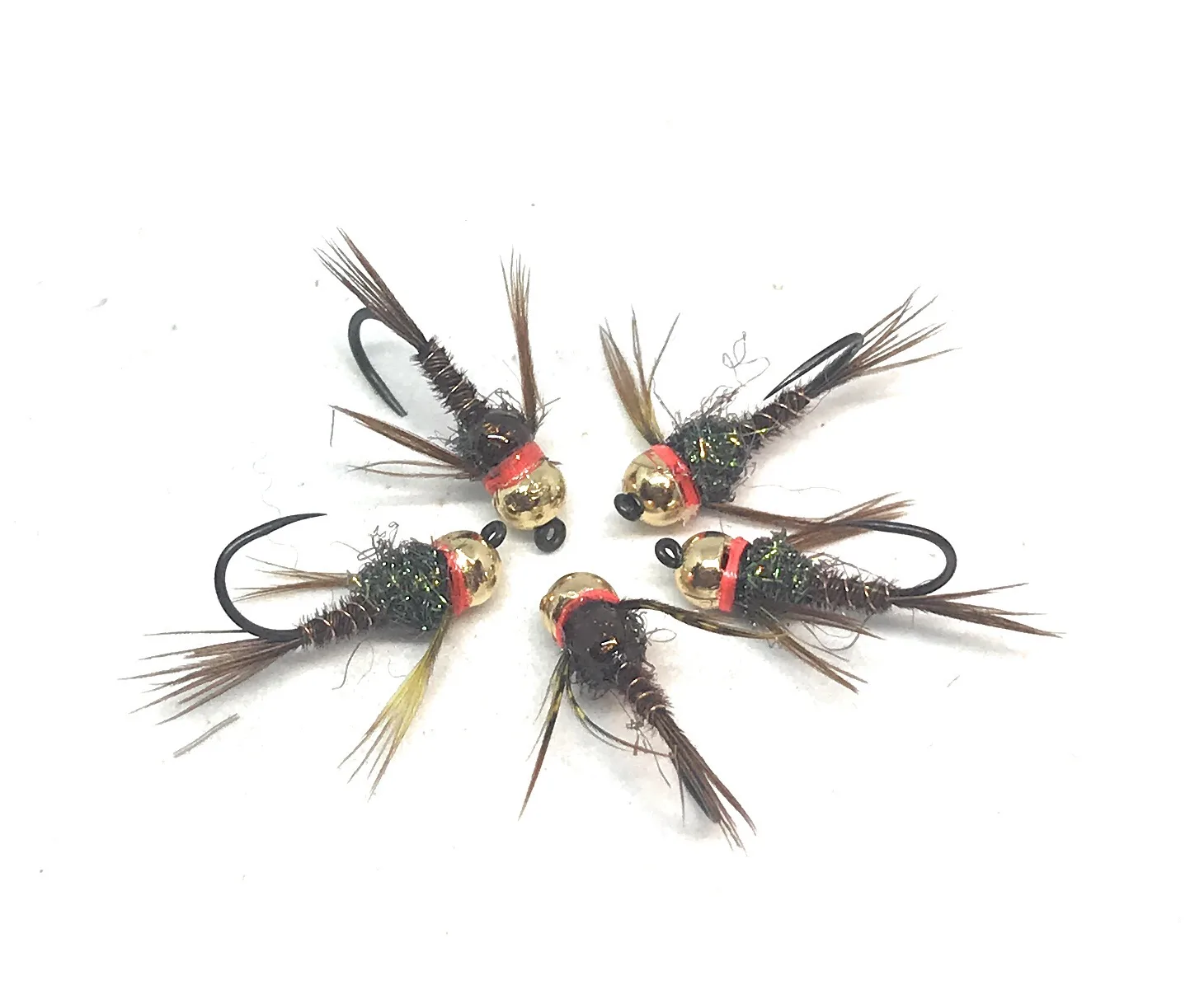 Pheasant Tail Legs Nymph ninfa artificiale pesca mosca amo 10 12 14 16