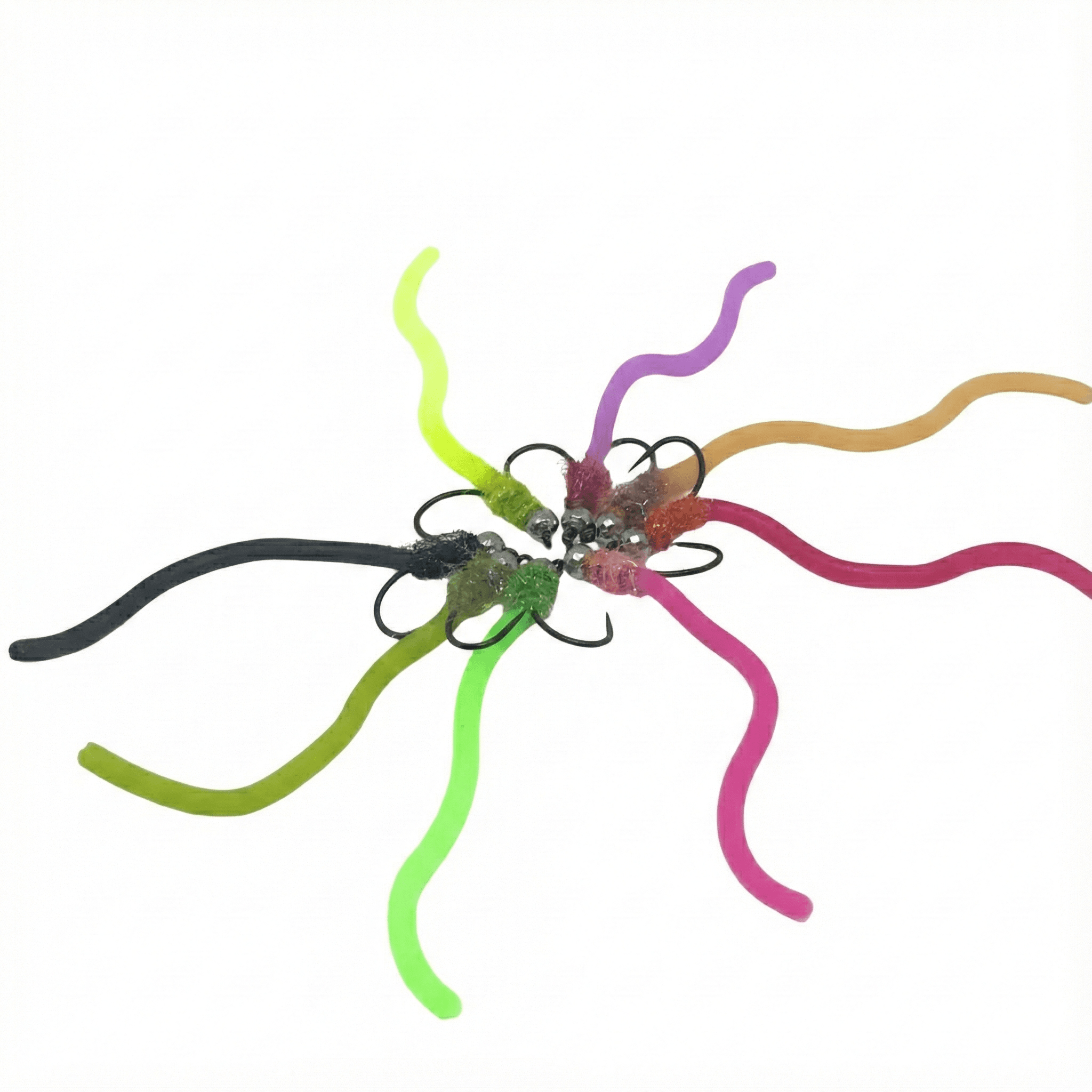 Squirmy Worm Ninfa amo #10 mosca artificiale pesca a mosca confezione 3 pezzi