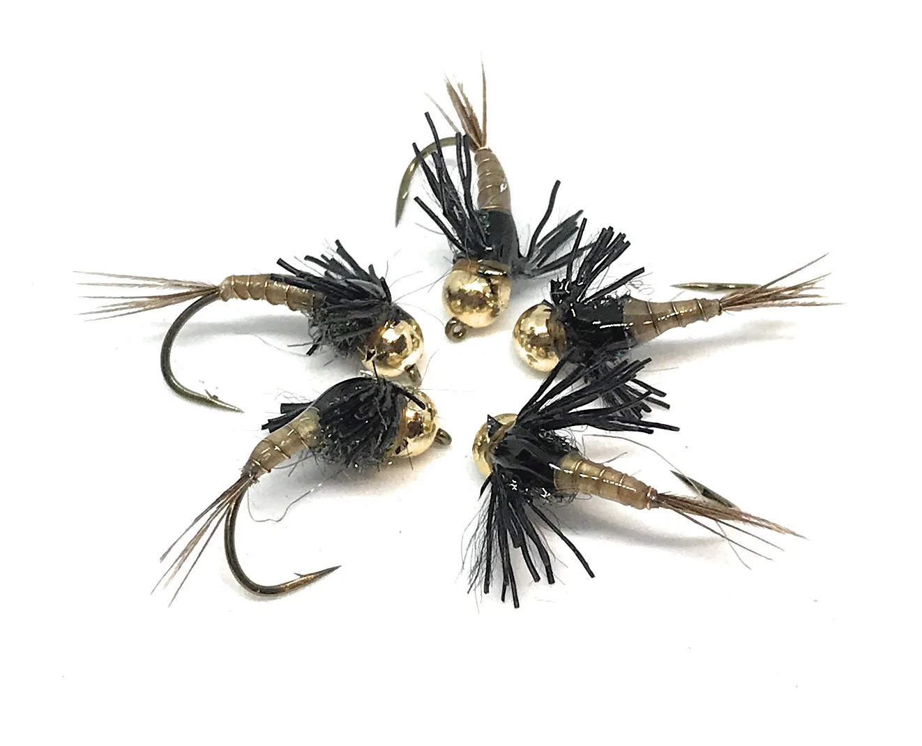 Tan & Black Deer Nymph fly fishing nymph hook 10-16