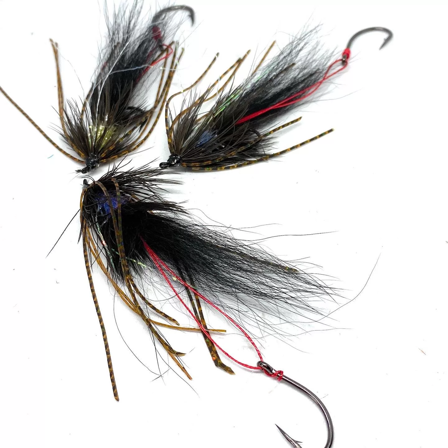 Agent Black Articulated Streamer black artificial fly for fly fishing 6-8 cm