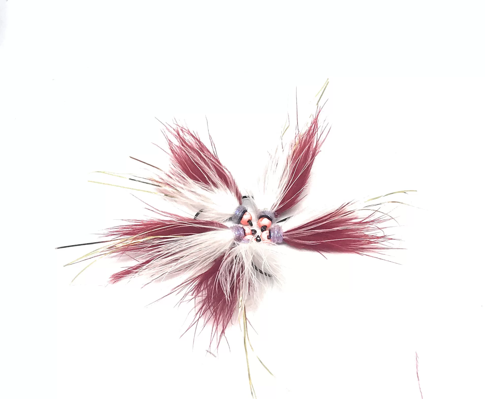Attractor Red & White Streamer 3 pezzi ami 8 10 12 mosca streamer lago