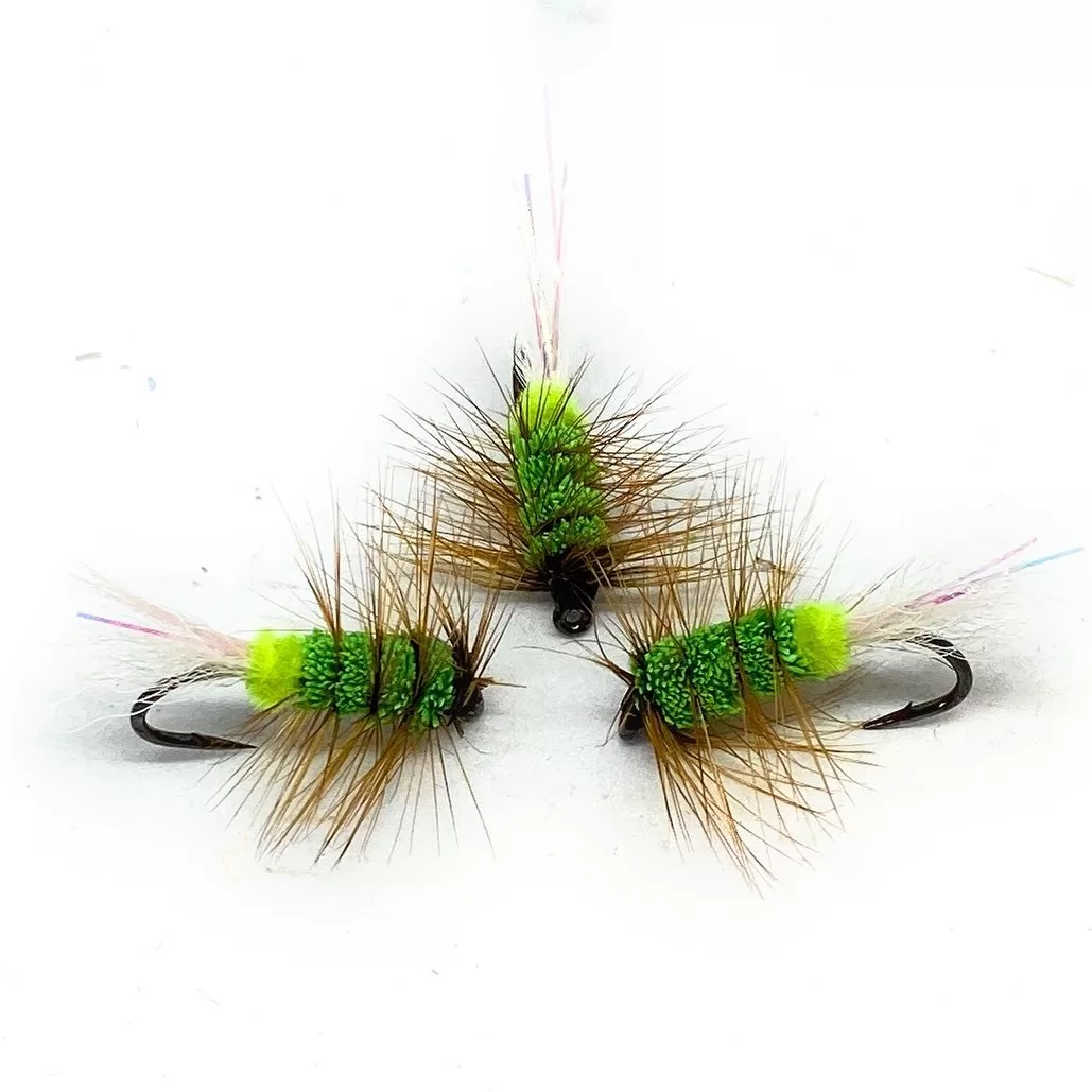 George River Micro Bomber Green Highlander mosca salmone amo 1/0 2 2/0 3/0