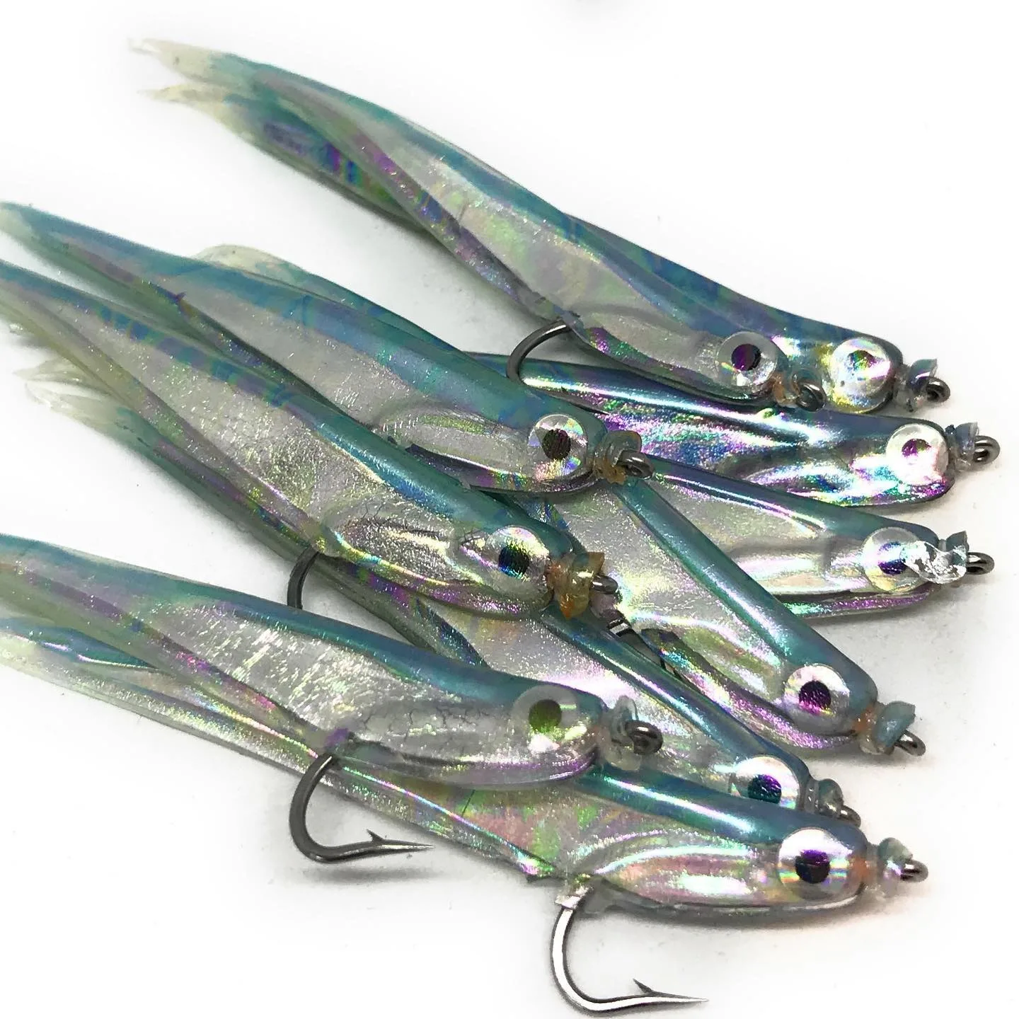 Gummy Minnow Leaded Saltwater Fly, 2 artificiali per pesca a mosca in mare, ami 2-8