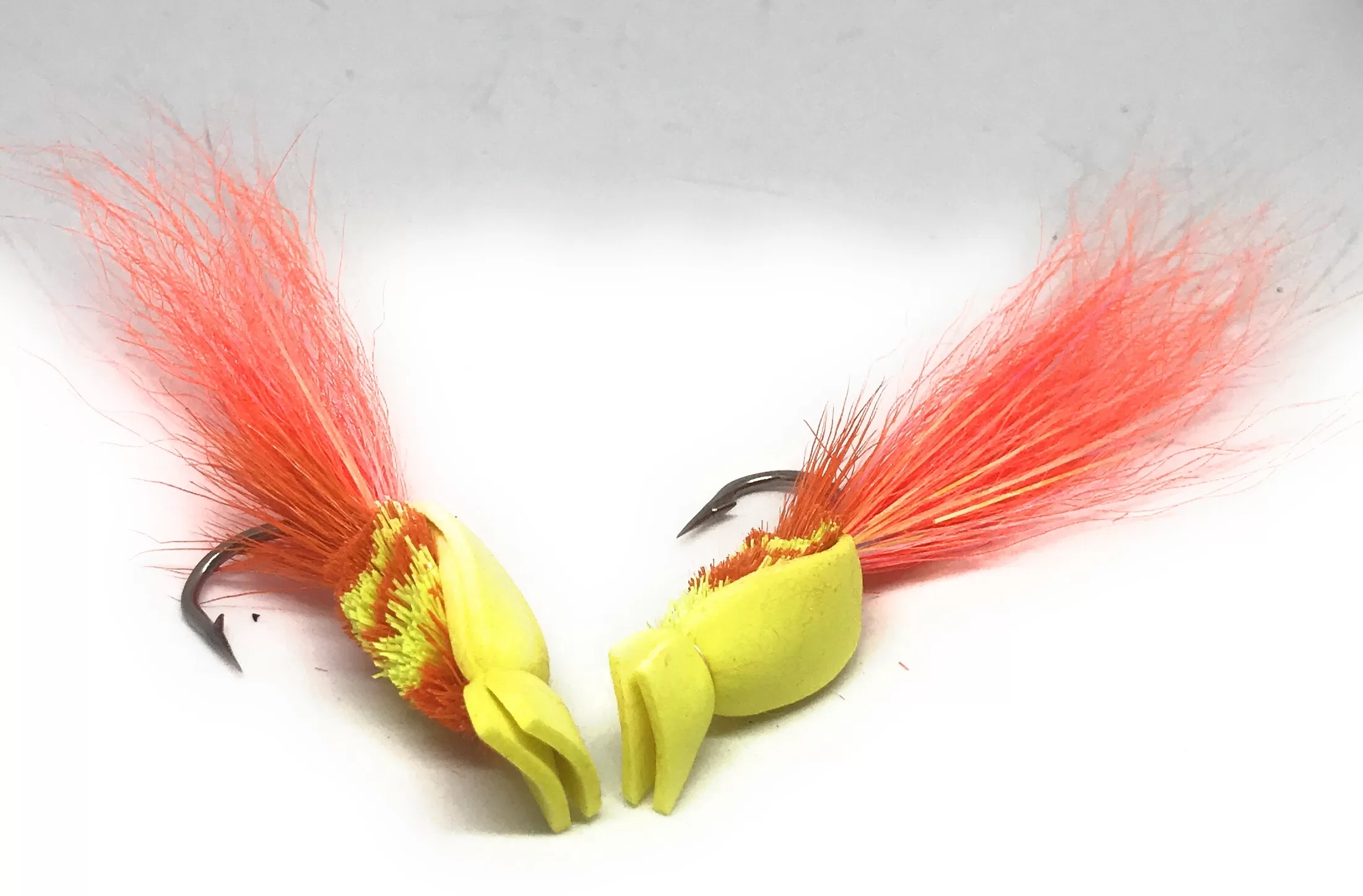 Gurgler Fox Red Yellow mosca artificiale saltwater pesca mare amo 1/0 2 2/0 3/0 4 4/0 6 8