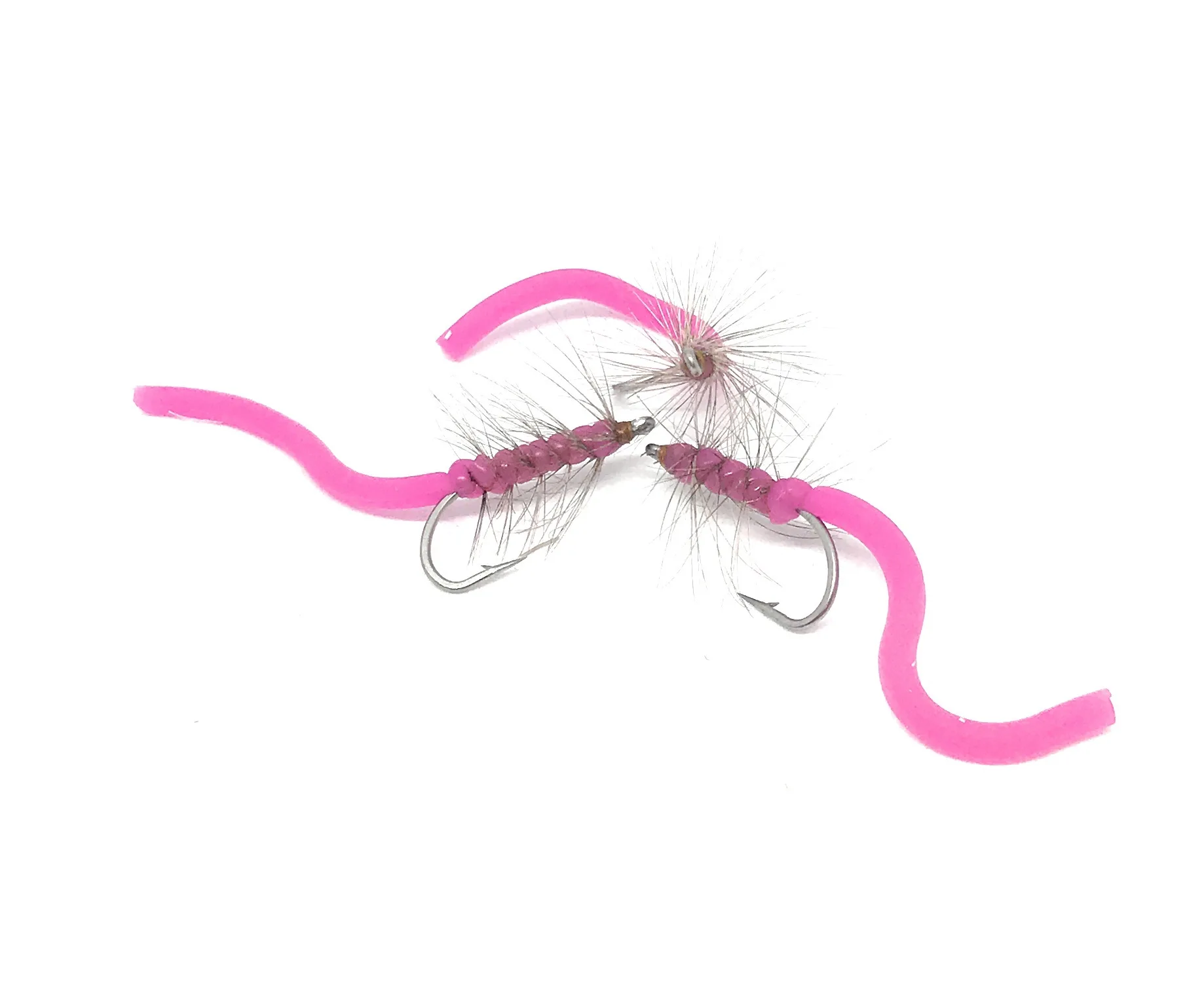 Sea Worm Saltwater Fly artificiale per mare, amo #2-8