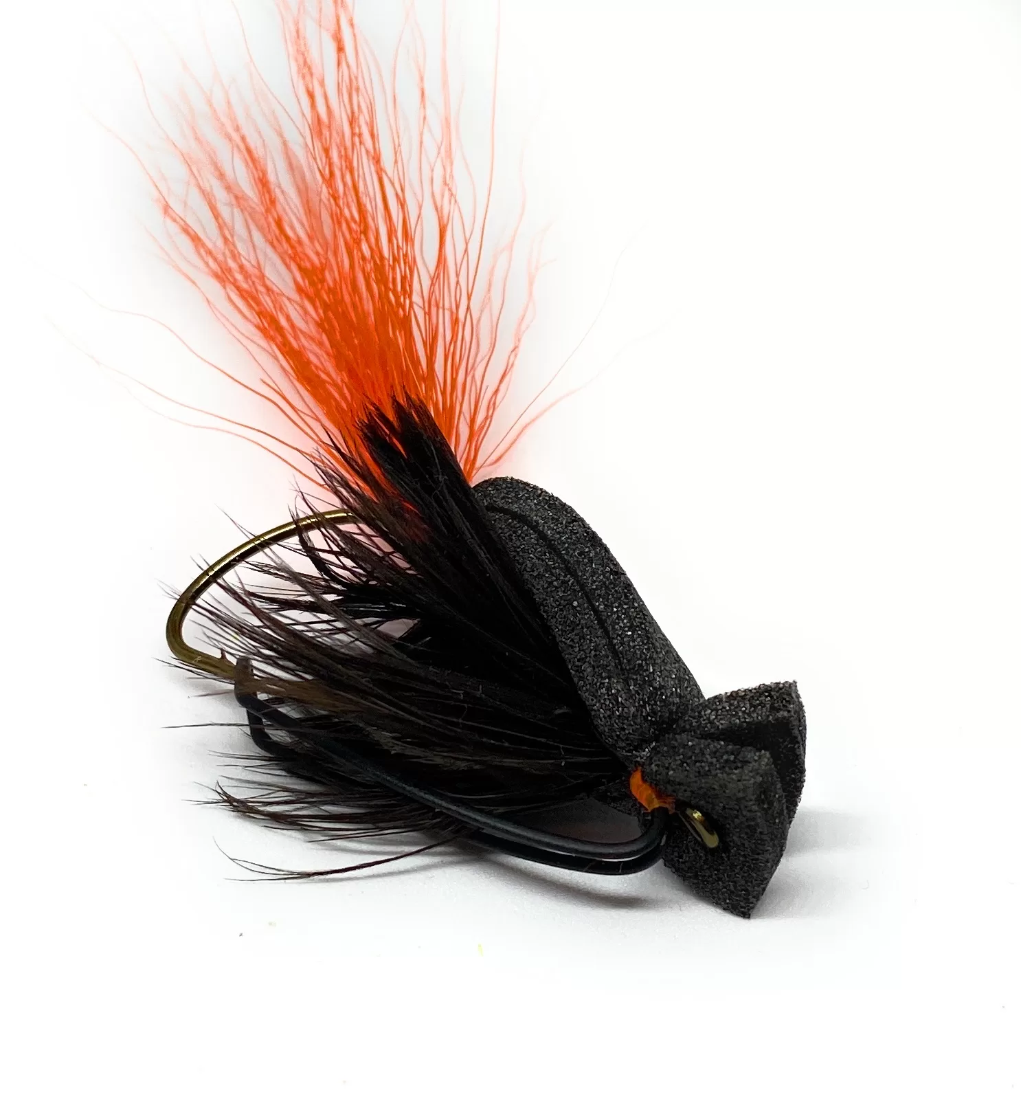 Black & Orange Gurgler mosca artificiale luccio bass amo 1/0 2 2/0 3/0