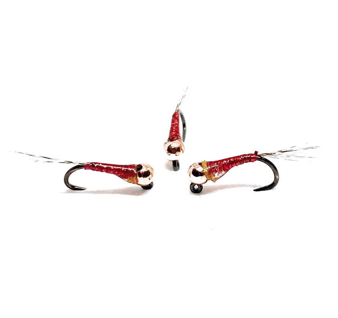 Perdigones Red Jig Nymph ninfe rosse ami 14 16 18 pesca mosca