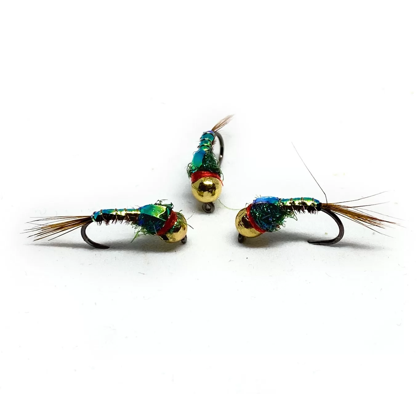 Pheasant Tail Flashback Curved Nymph - Nymph flies hook 10-16