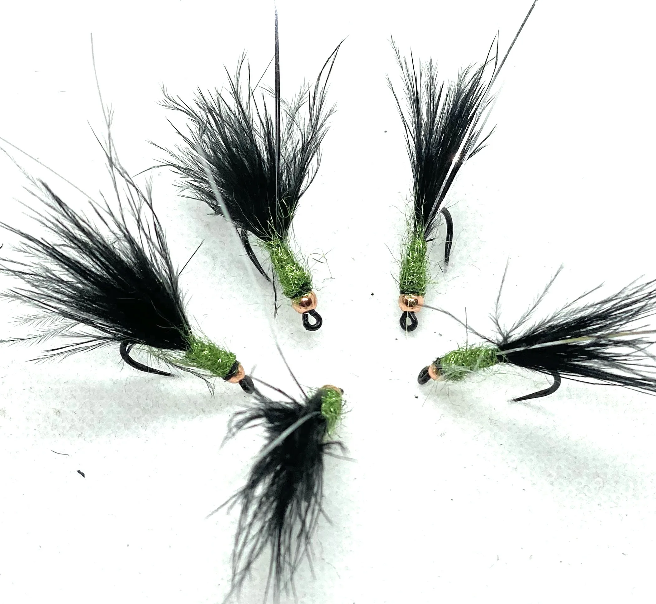 Competition Black Streamer 3 flies hooks 8-10-12 fly fishing lake