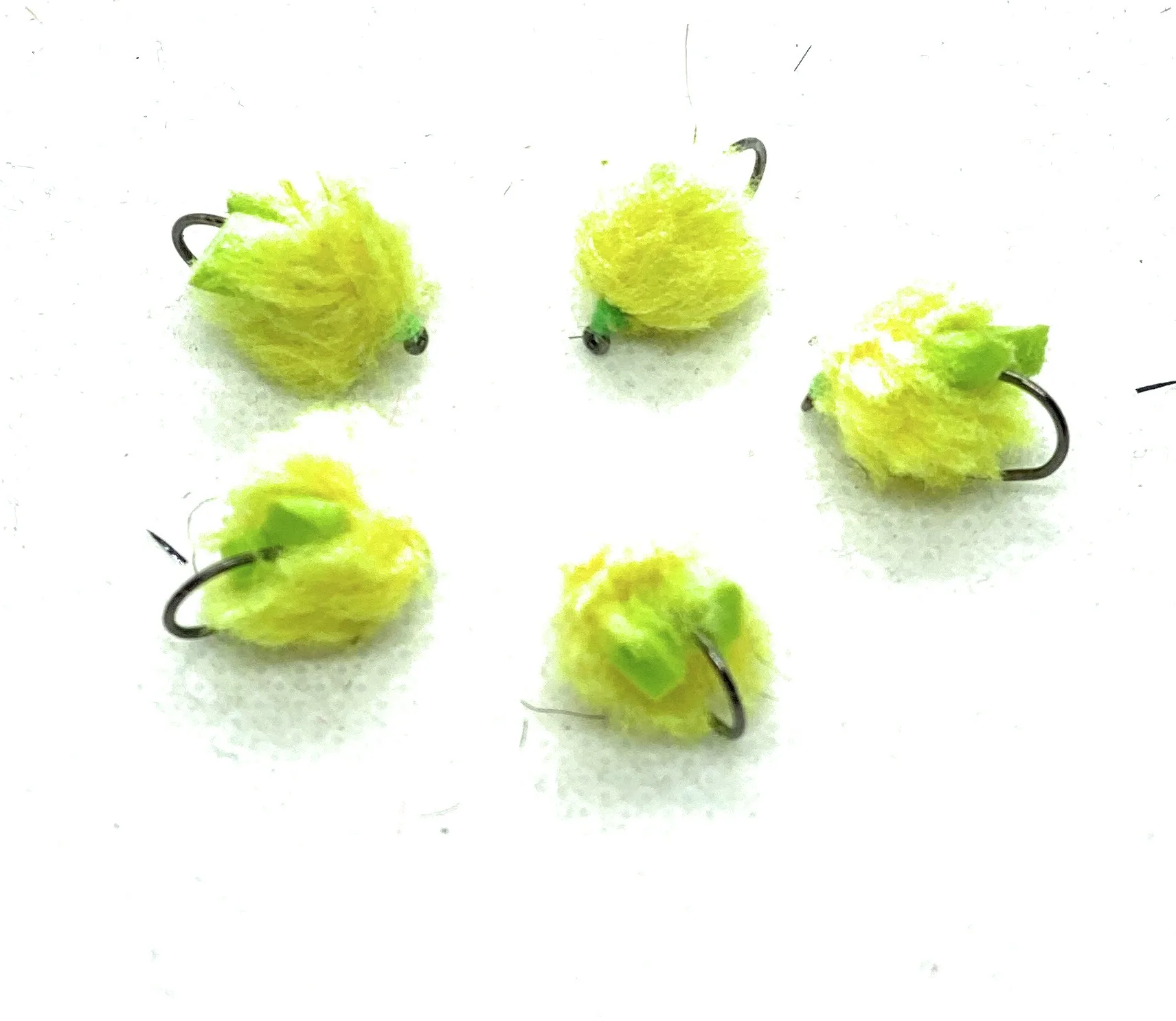 FAB Blob Eggstasy Yellow mosca artificiale gialla lago ami 8 10 12 pesca mosca