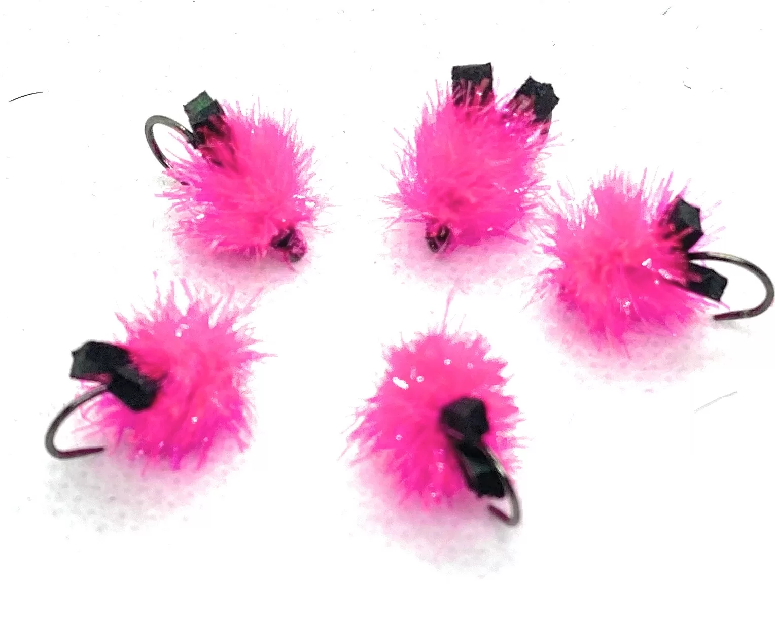 FAB Blob Fuchsia Black mosca artificiale pesca lago amo 8 10 12 set 3 pezzi