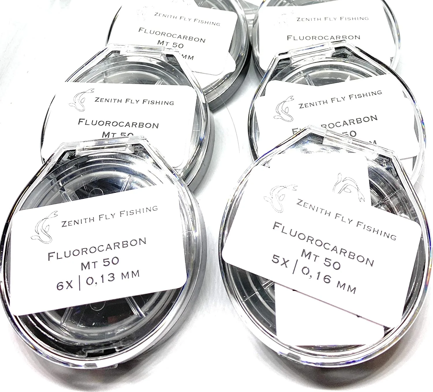 Leader Fluorocarbon 50 metri - Finale pesca mosca diametri 0X-6X
