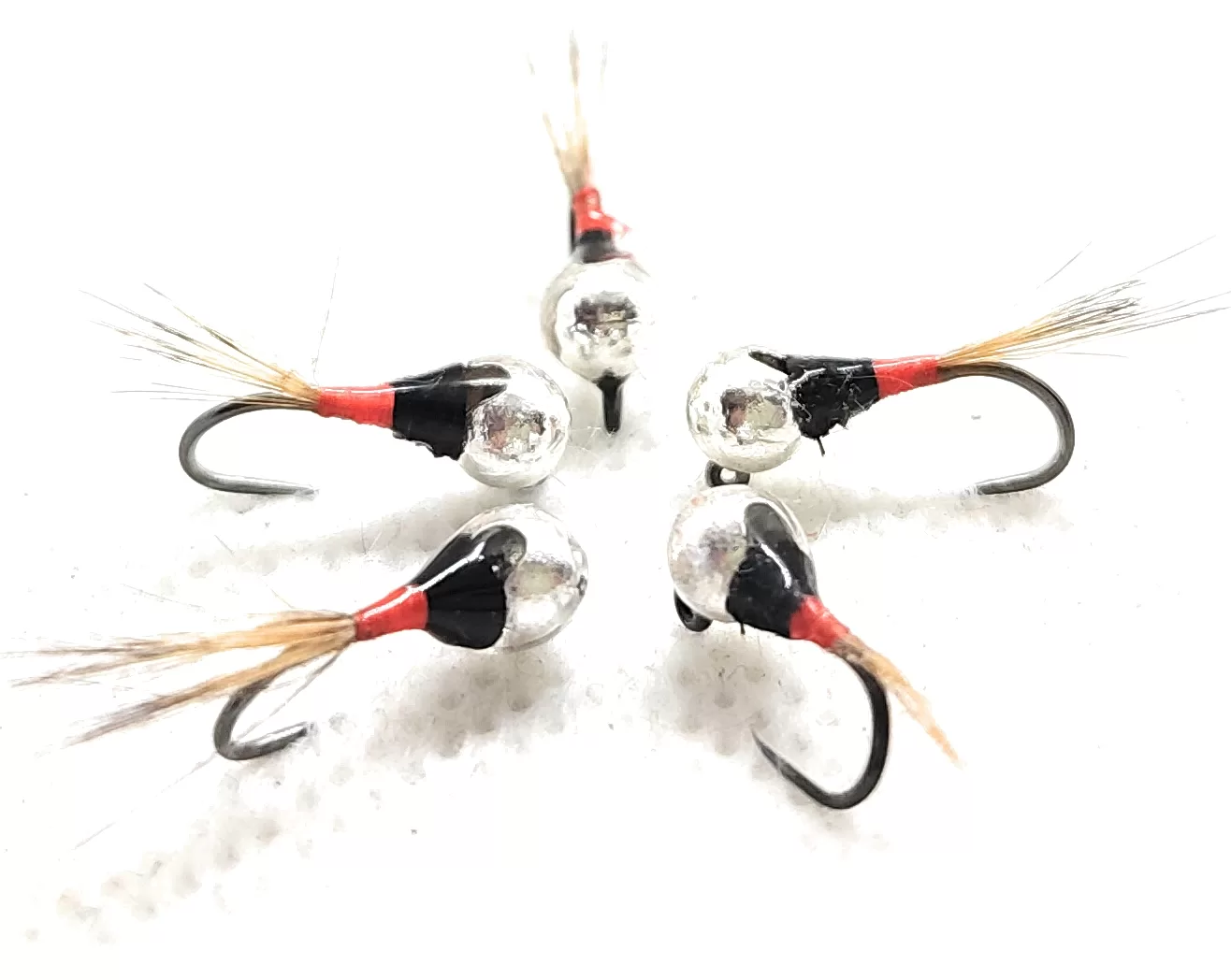 Perdigones Tornado Red Black Jig Nymph ami 14-18 pesca mosca
