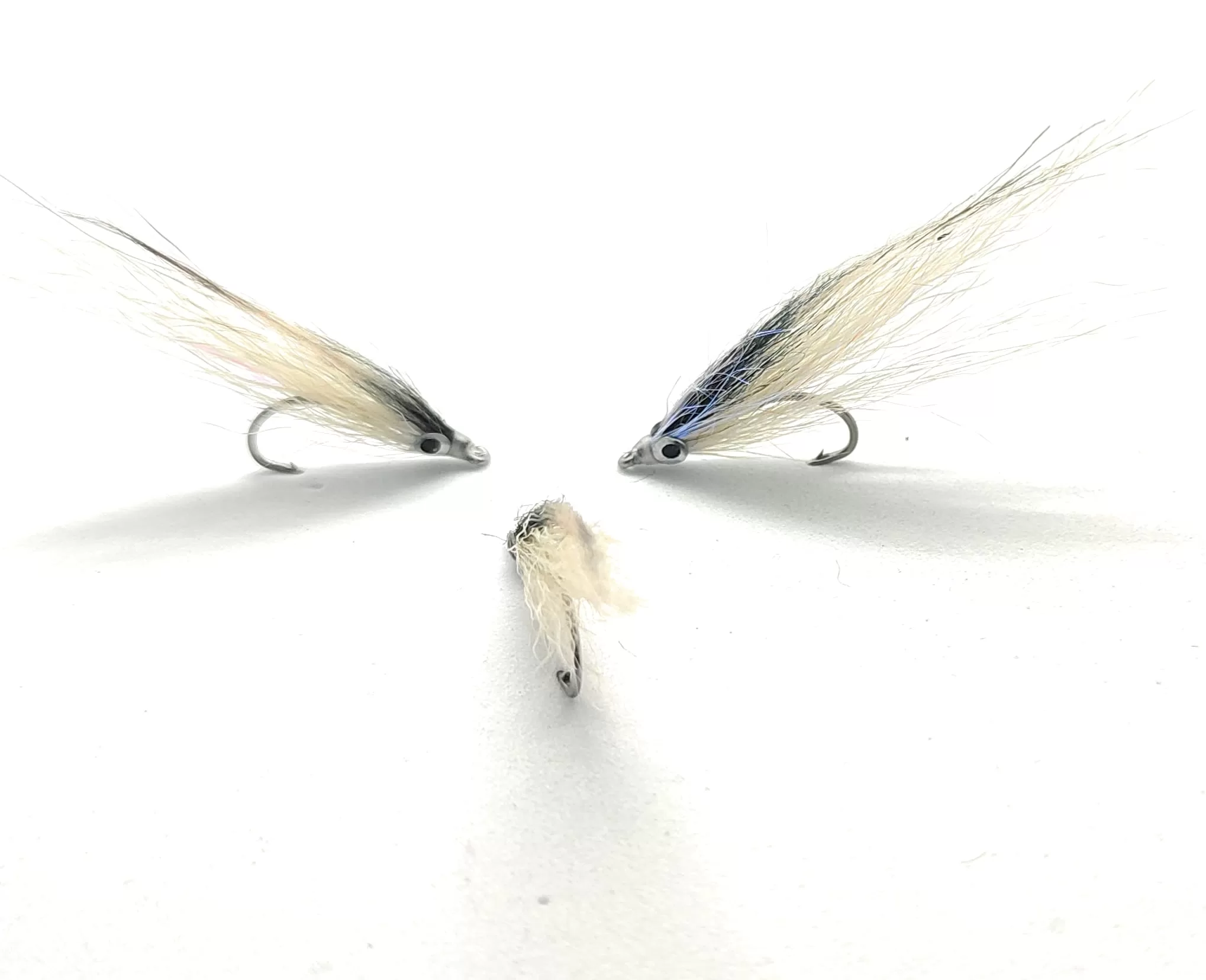 Aspius Micro Deceiver White/Black 3 mosche artificiali ami 6 8 10 pesca mosca mare