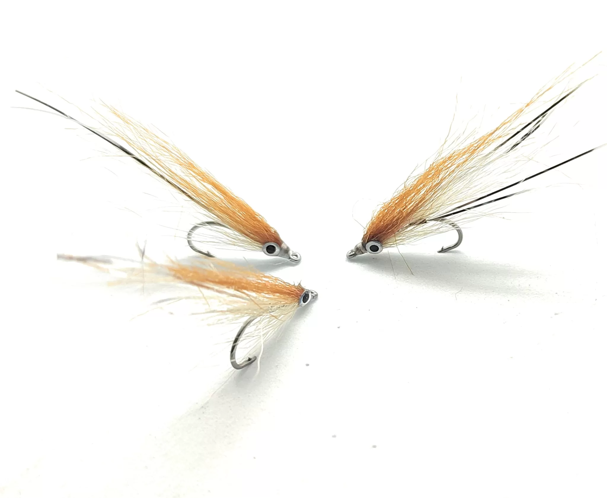 Aspius Micro Deceiver White/Brown 3 mosche ami 6-8-10 pesca a mosca mare