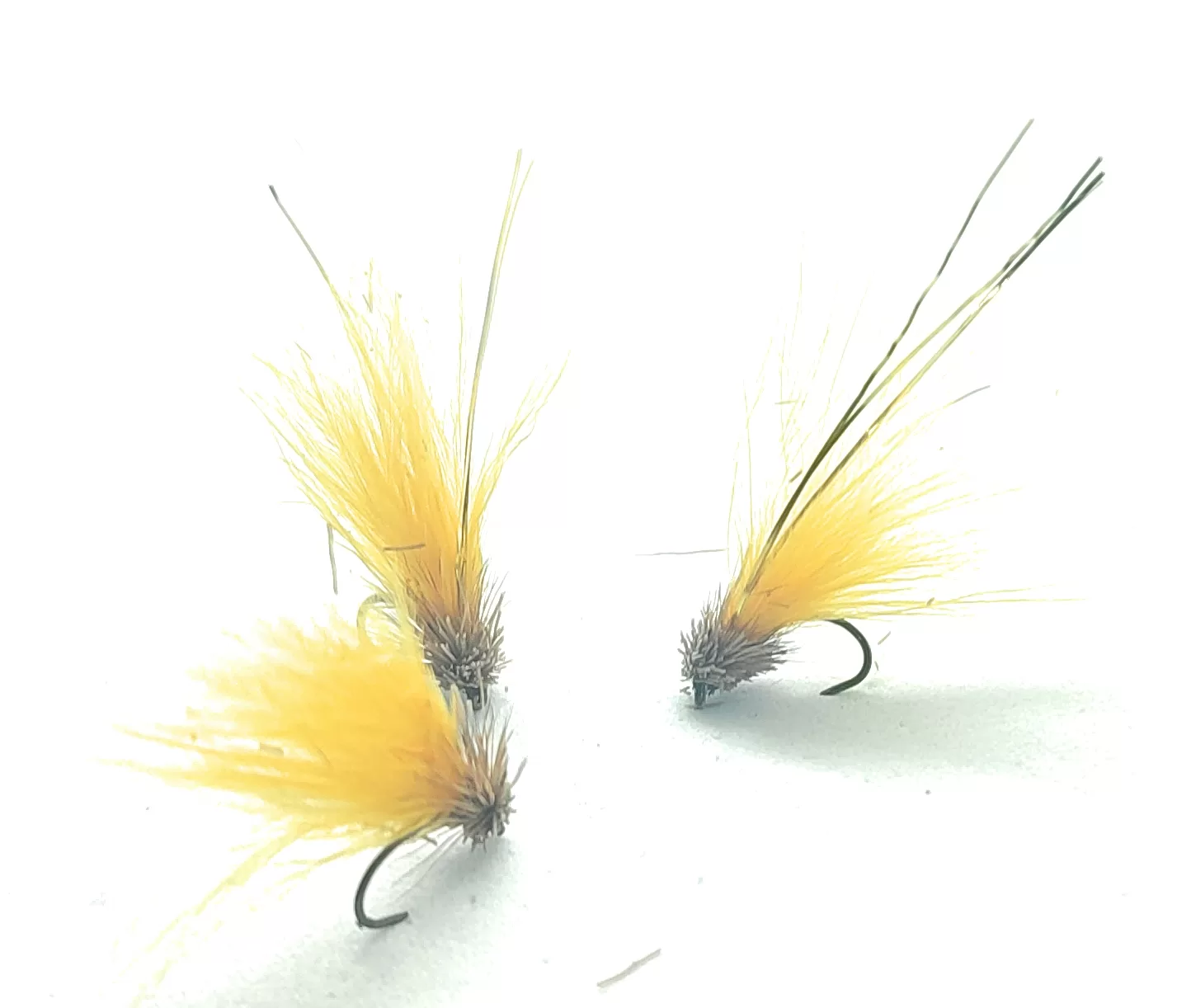 Upright Marabou Wing Suspended Yellow - Mosca artificiale Streamer lago amo 8-12