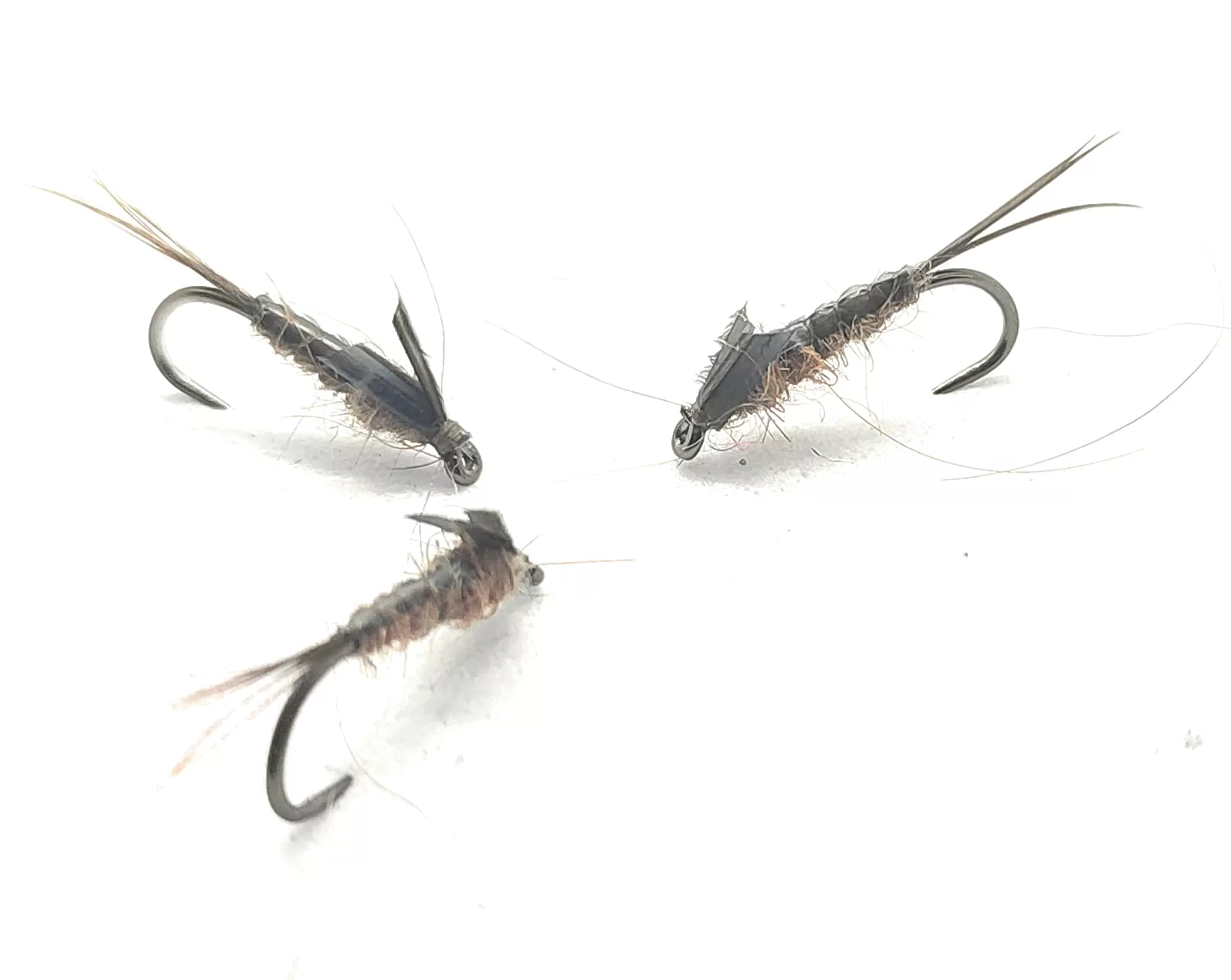 Grbica Nymph Blue Dun ninfe artificiali pesca mosca ami 12-18