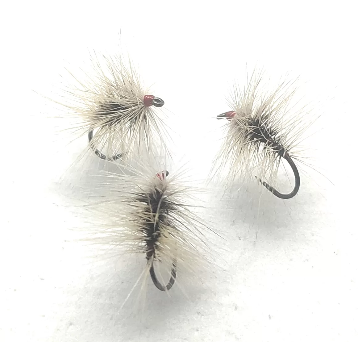 Badger Grey Bivisible Dry Fly secche tricotteri ami 6-16 pesca mosca