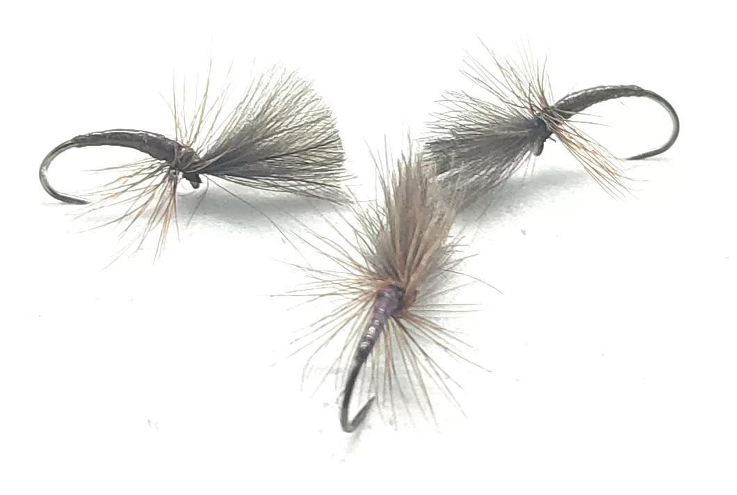 Cripple Dun Violet CDC Dry Fly dry flies hook 14 16 18 fly fishing