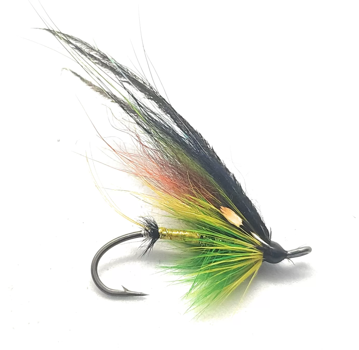 Green Highlander Salmon Fly artificiale per salmone, amo #2 #4 #6 #8