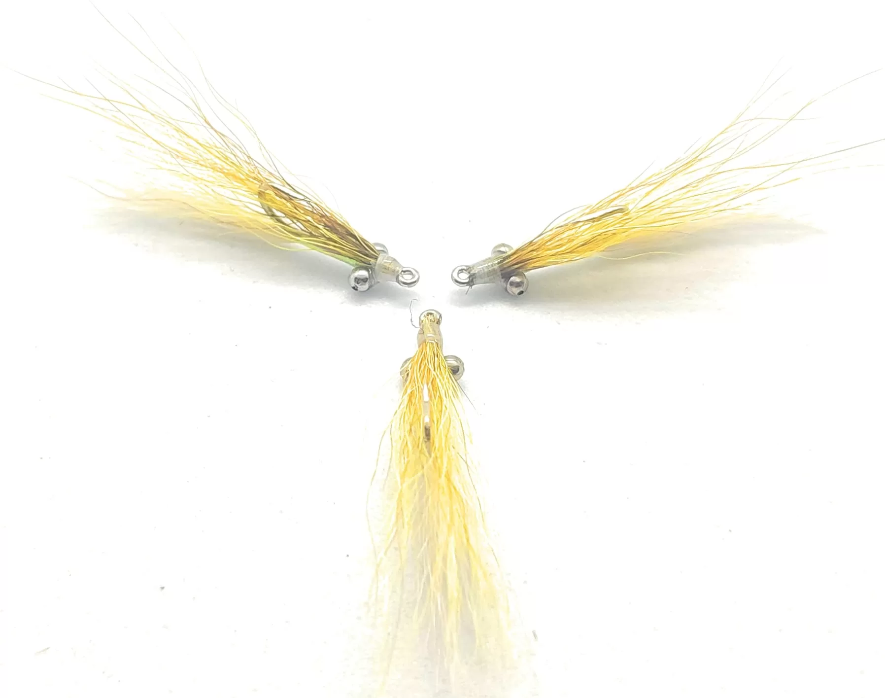 Yellow Clouser Minnow mosca salata 3 pezzi ami #2 #4 #6 #8 pesca a mosca mare