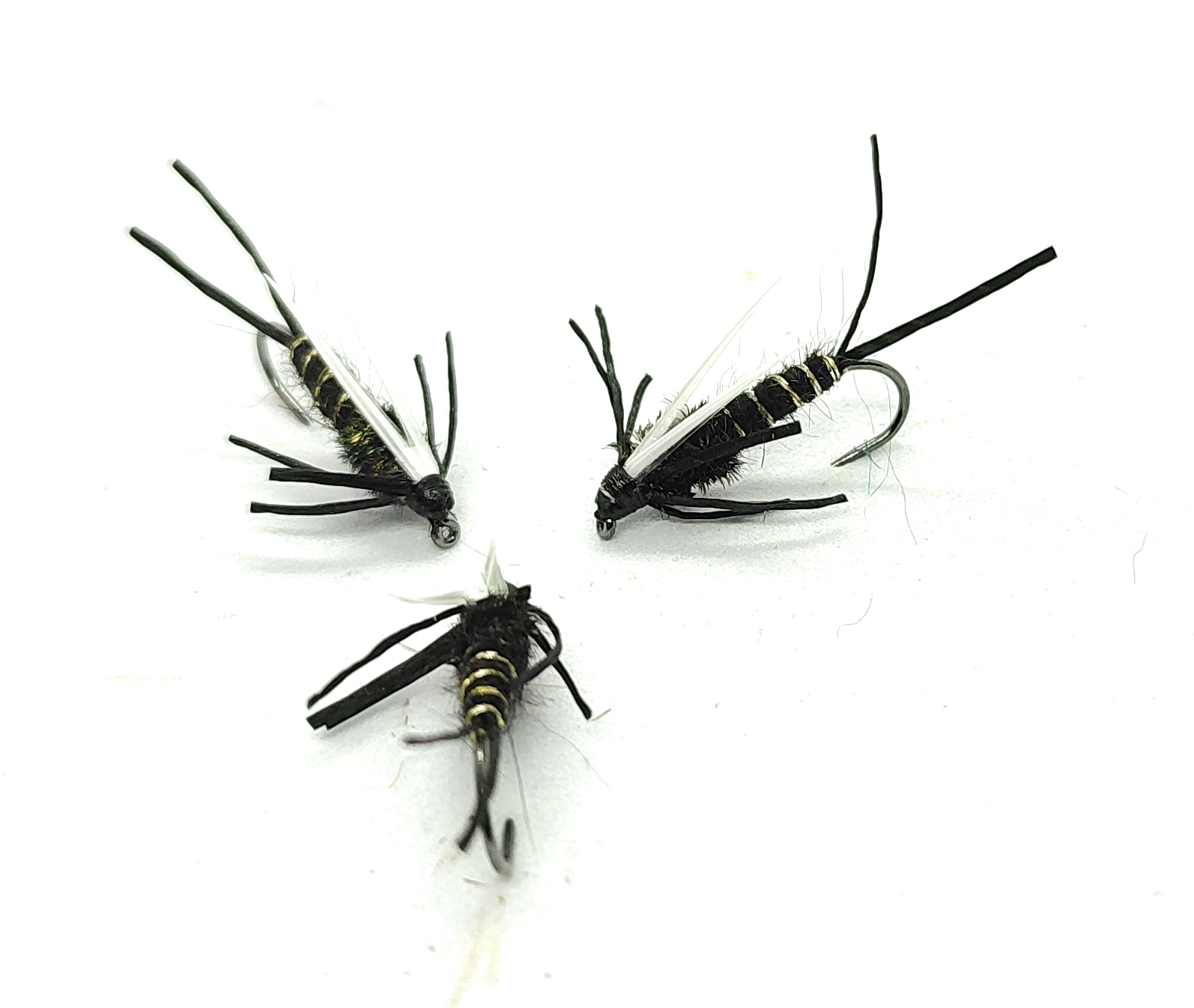 Ninfa Copper Prince set 3 mosche artificiali pesca a mosca ami 6-12