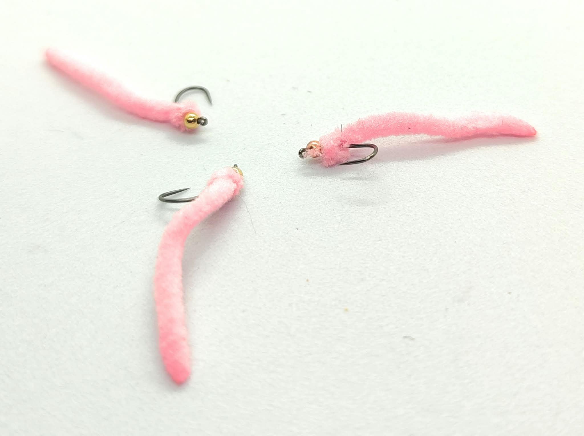 Worm Mop Chenille Pink mosche artificiali - Hook 8 10 12